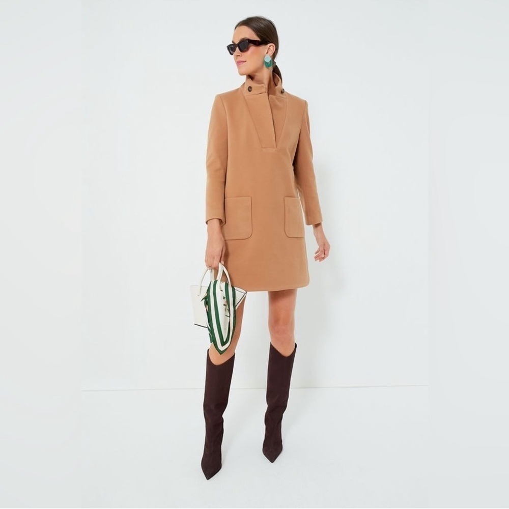 Tuckernuck Emerson Coat Dress XXL NWT Camel Tan Long Sleeve Pocket Shift